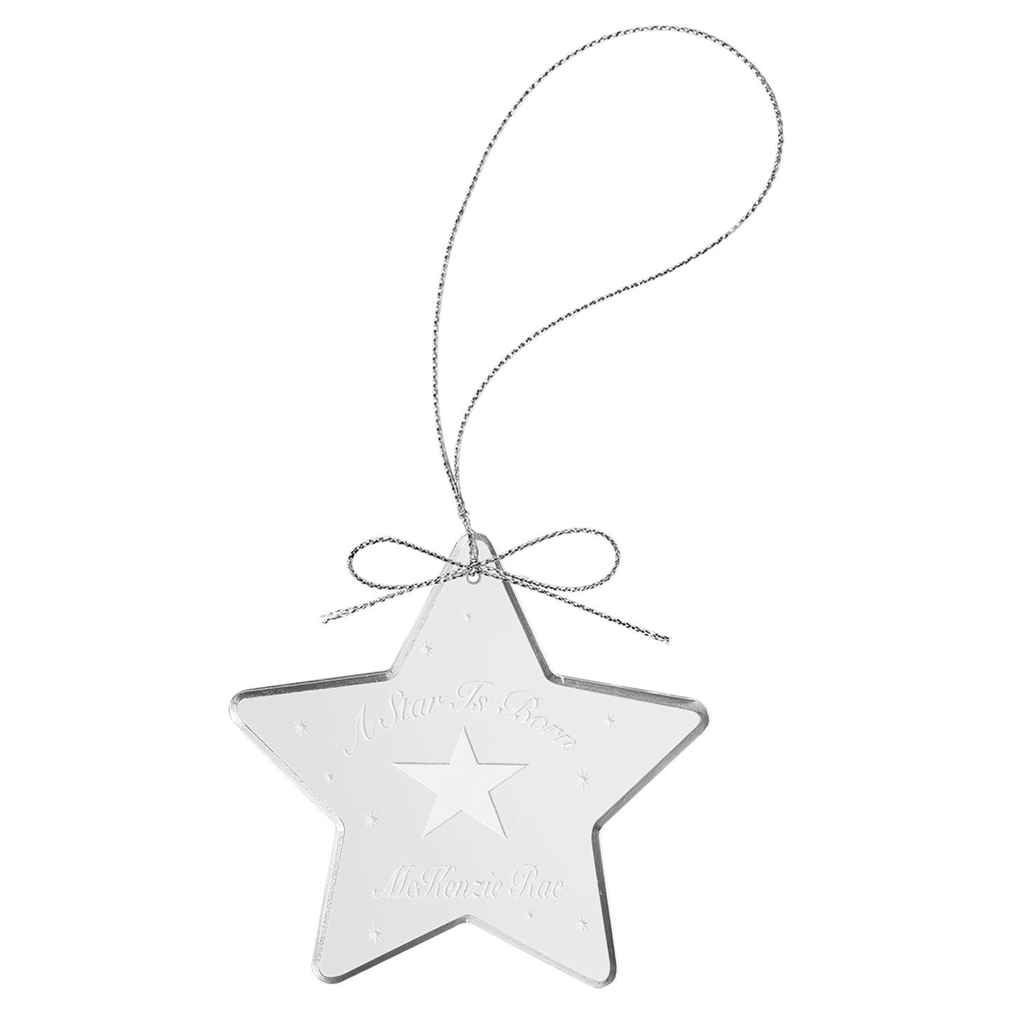 Custom 3" Crystal Star Ornament