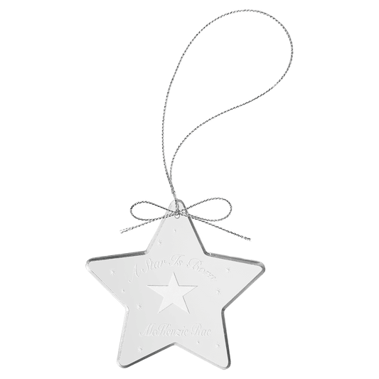 Custom 3" Crystal Star Ornament