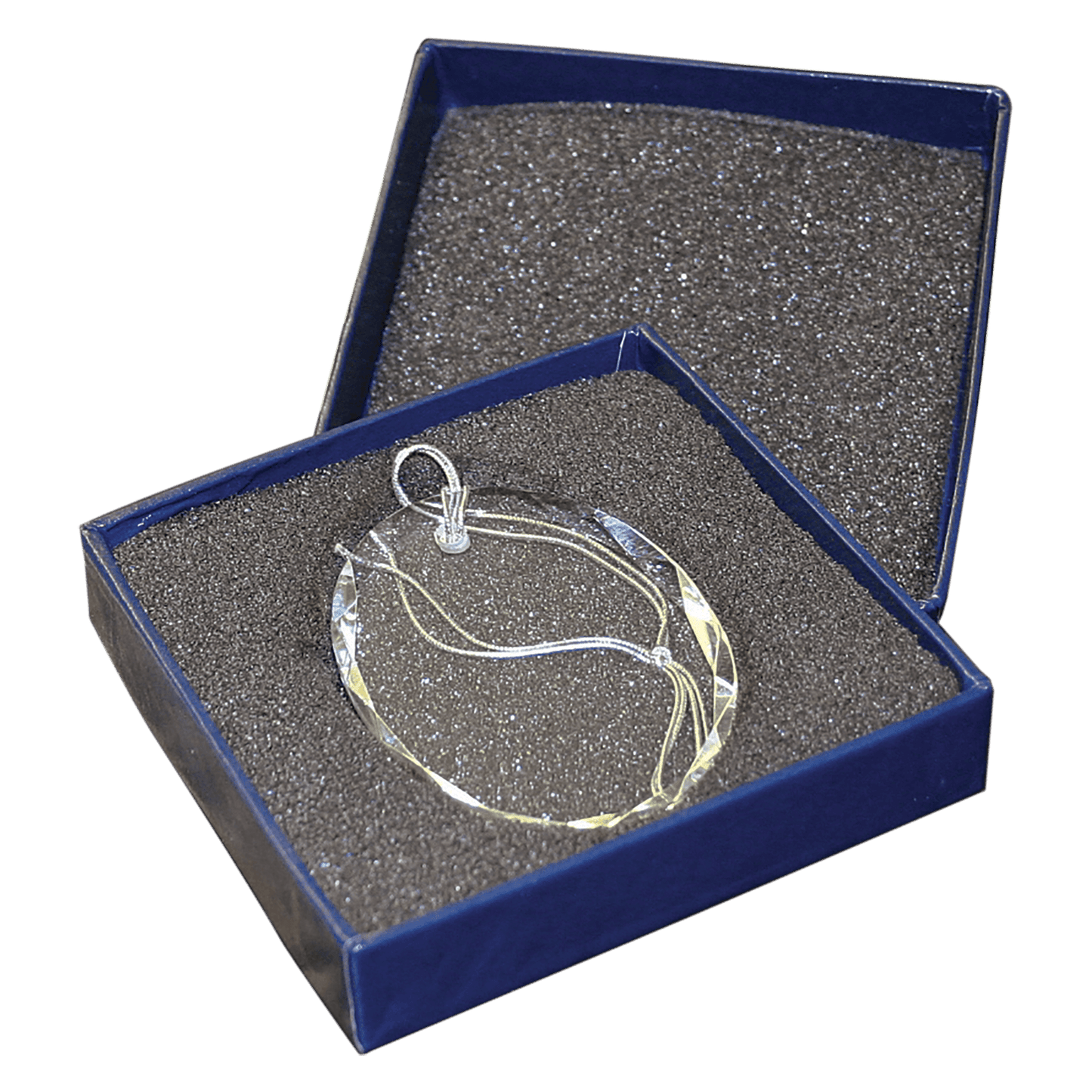 Custom 3" Crystal Faceted Oval Ornament