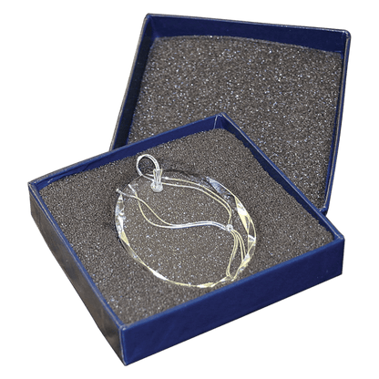 Custom 3" Crystal Faceted Oval Ornament