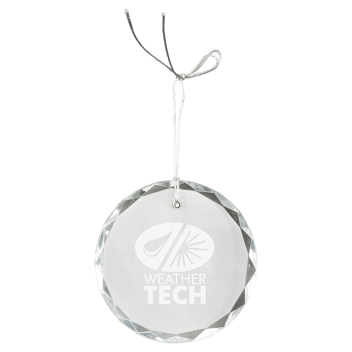 Custom 3" Crystal Round Ornament