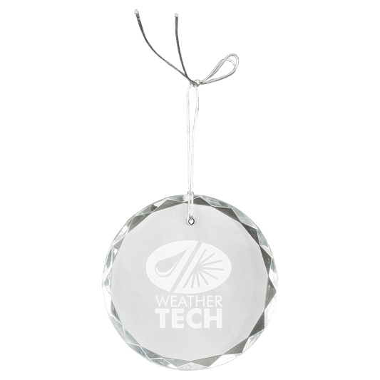 Custom 3" Crystal Round Ornament