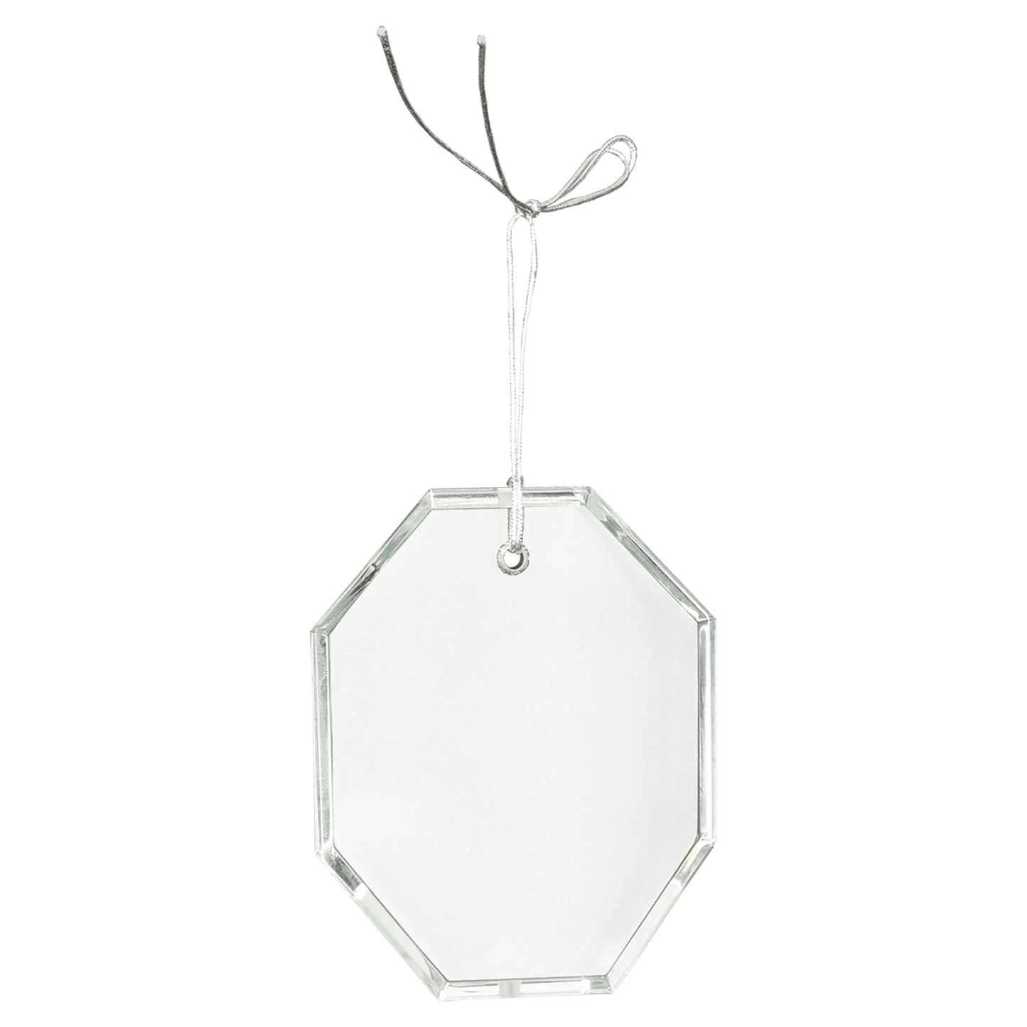 Custom 3 1/2" Crystal Octagon Ornament