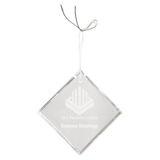 Custom 3" Crystal Diamond Ornament