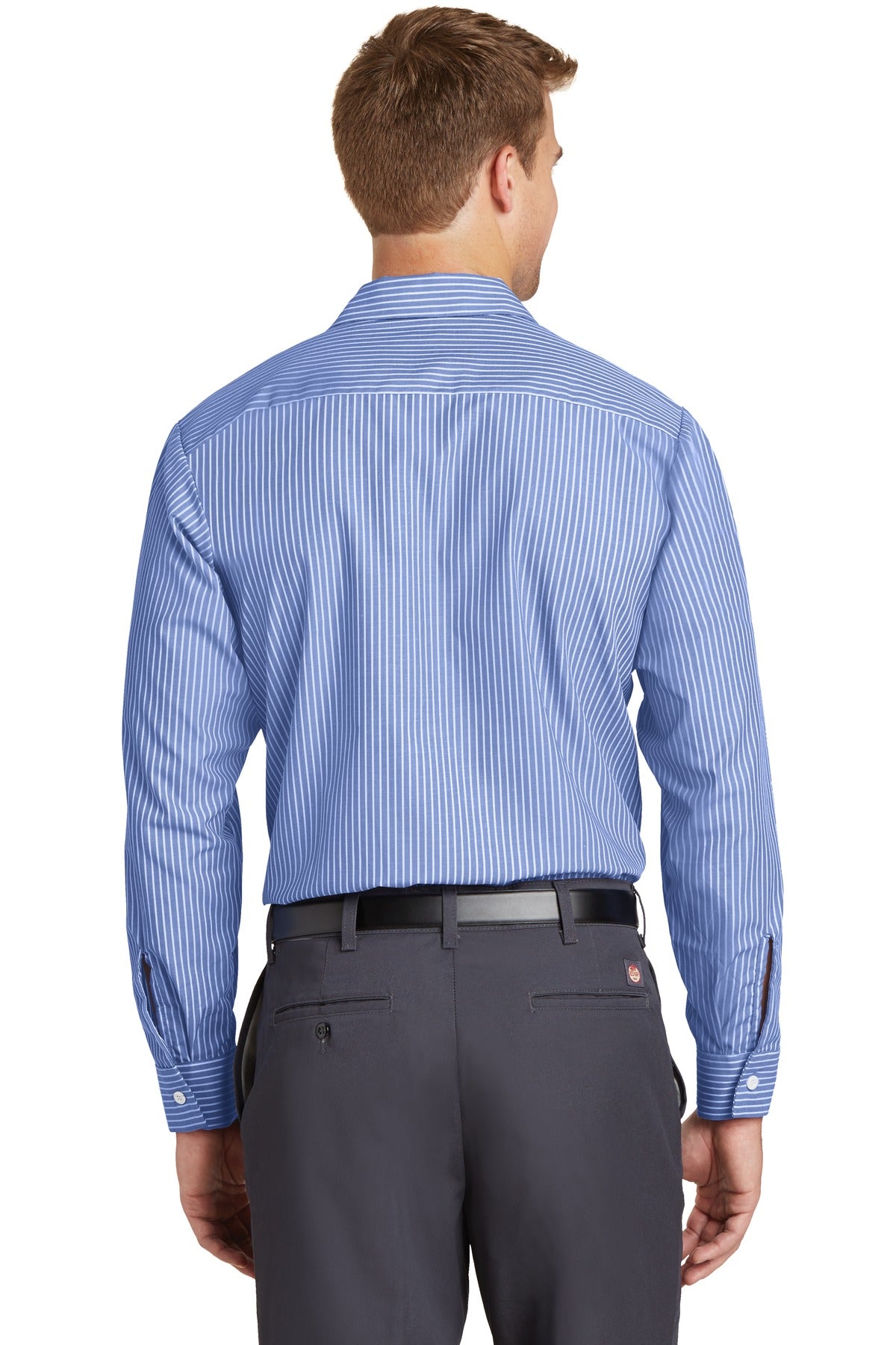 Red Kap® Long Sleeve Striped Industrial Work Shirt