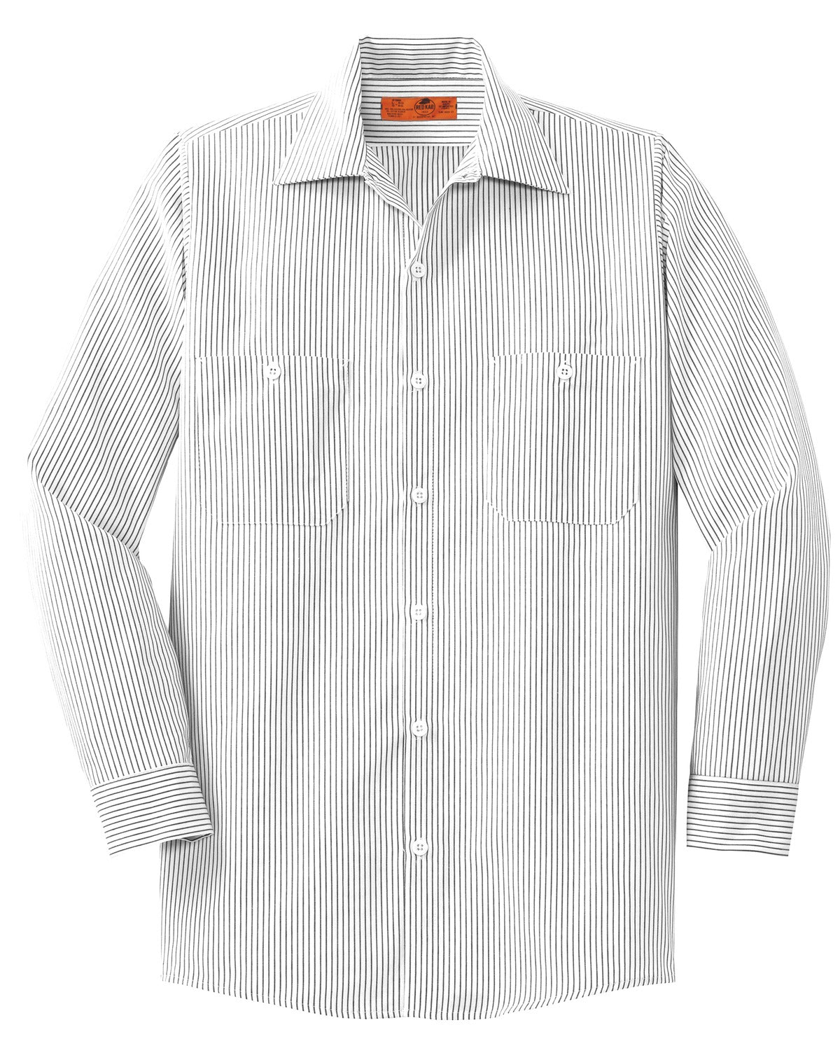 Red Kap® Long Sleeve Striped Industrial Work Shirt