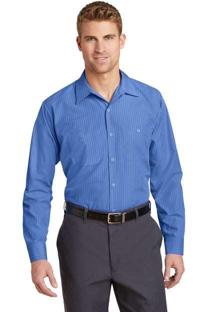 DISCONTINUED - Red Kap® Long Size Long Sleeve Striped Industrial Work Shirt