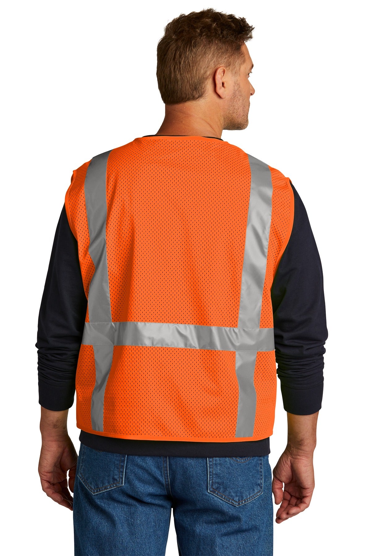 CornerStone® ANSI 107 Class 2 Mesh Six-Pocket Zippered Vest
