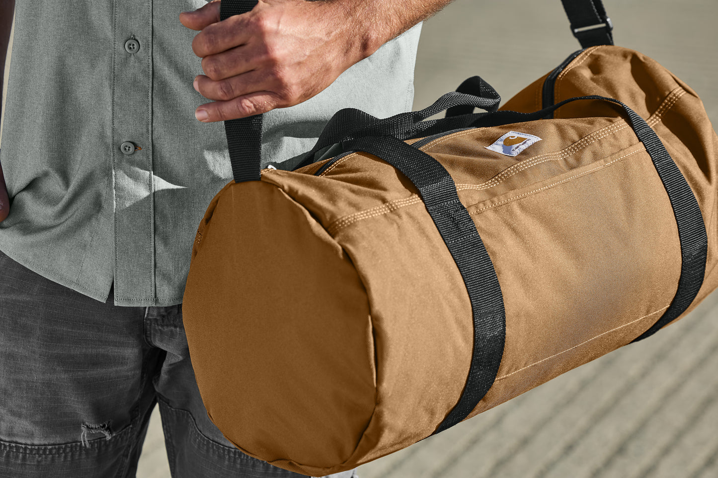 Carhartt® Canvas Packable Duffel with Pouch with Custom Embroidery