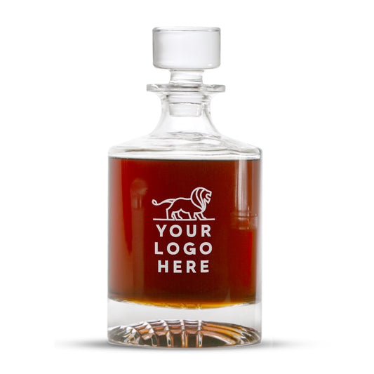 Waffle Pattern Decanter in Box with Soft Touch Deep Etch Engraving