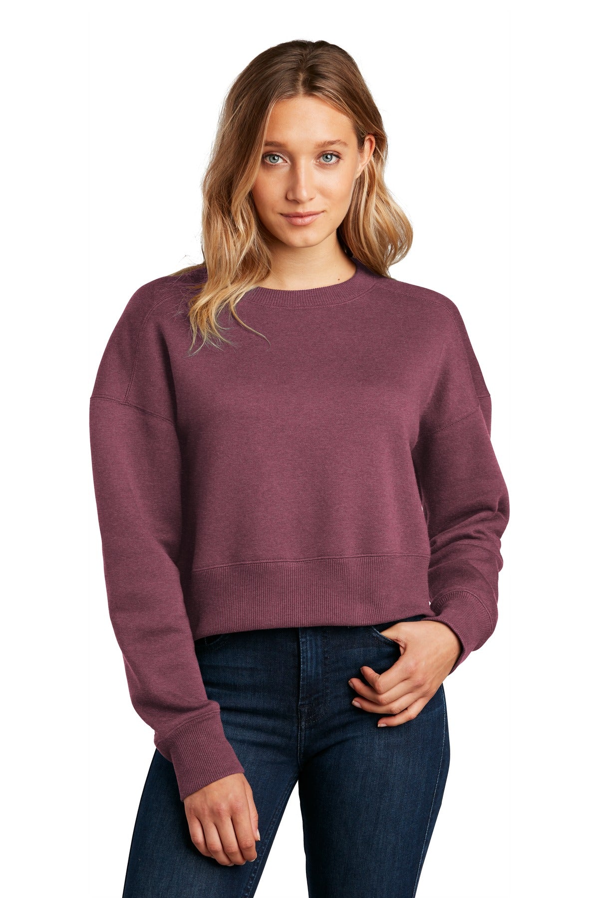 District® Women's Perfect Weight® Fleece Cropped Crew