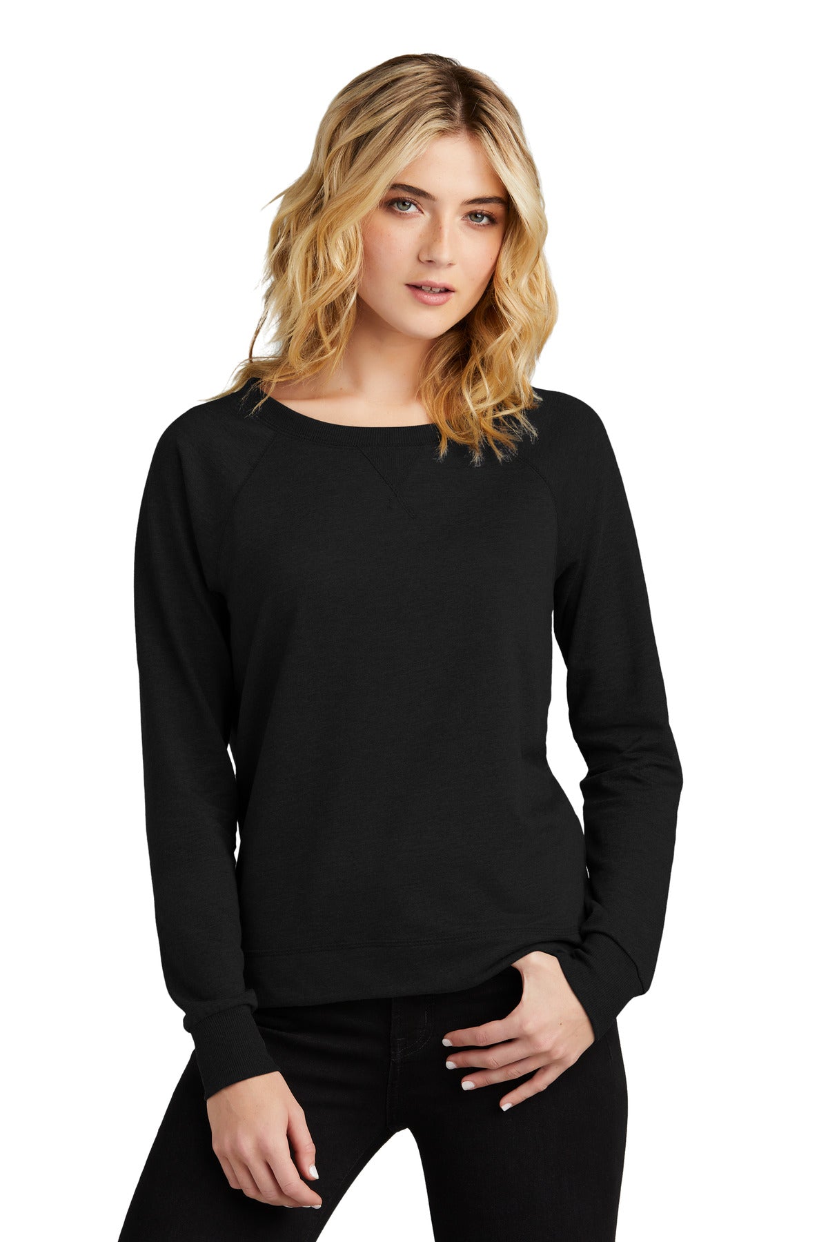District® Women's Featherweight French Terry Long Sleeve Crewneck