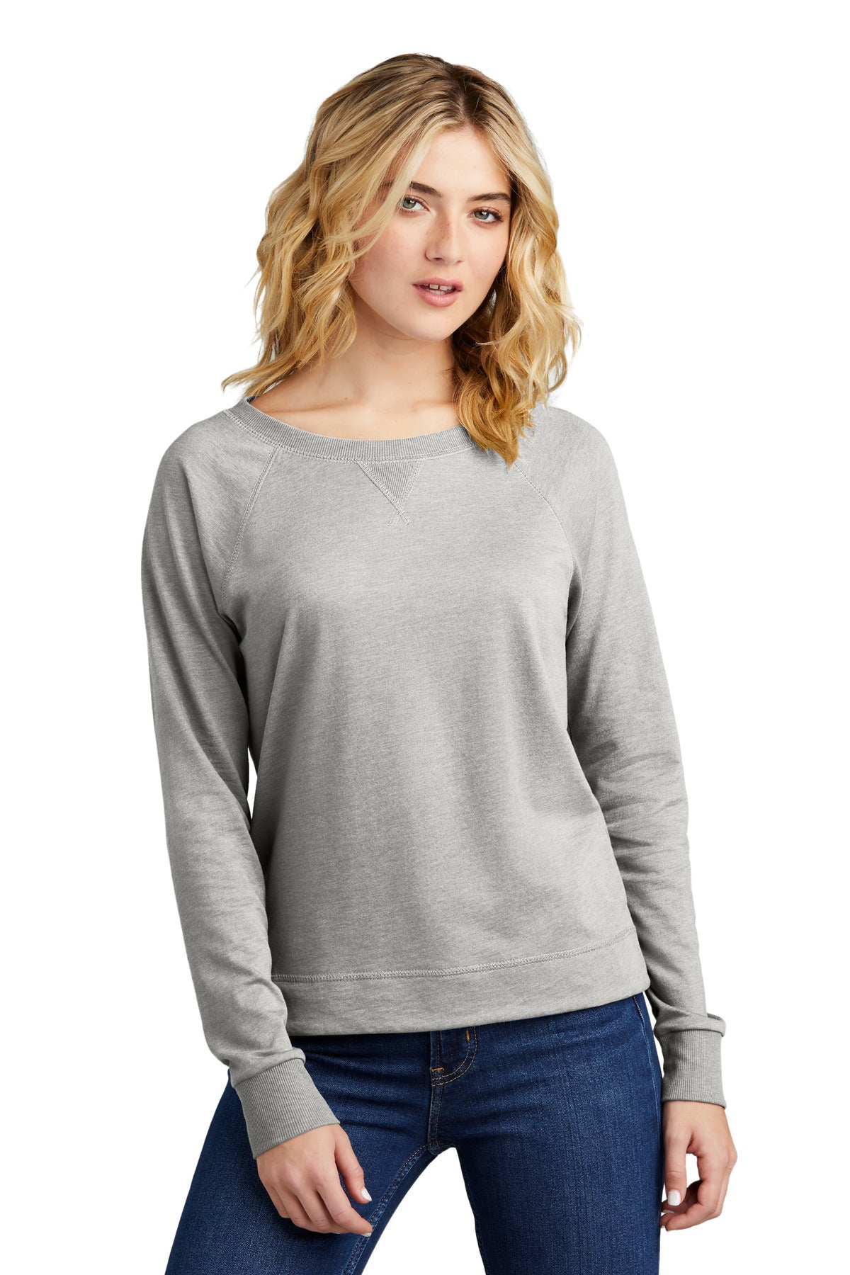 District® Women's Featherweight French Terry Long Sleeve Crewneck