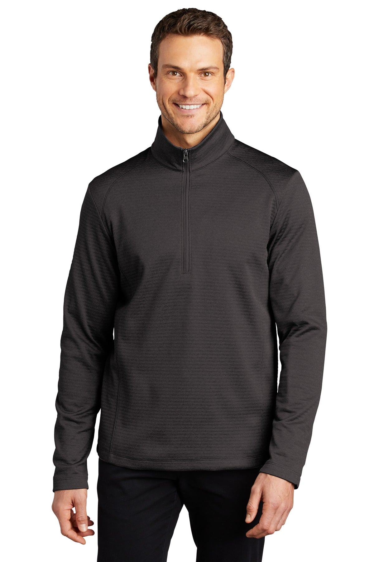 Port Authority® Diamond Heather Fleece 1/4-Zip Pullover