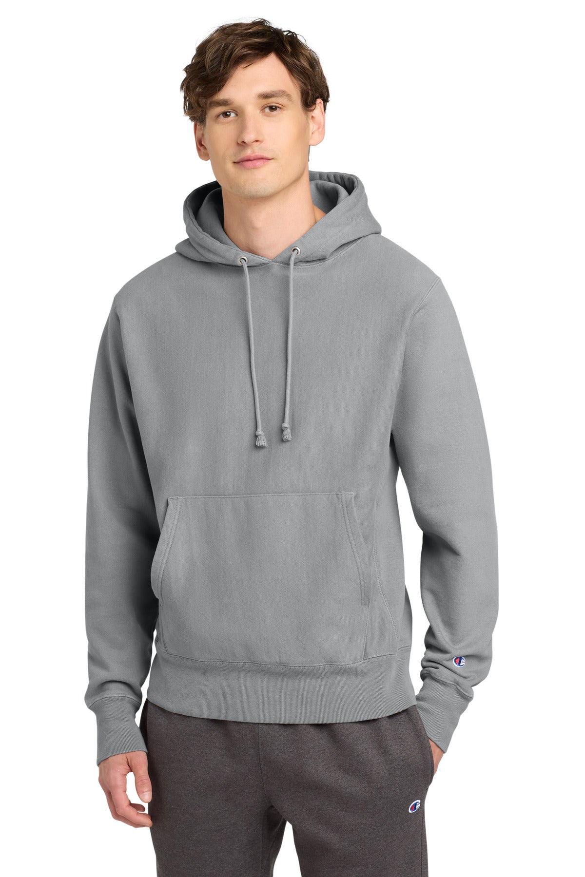 Champion® Reverse Weave® Garment-Dyed Hooded Sweatshirt