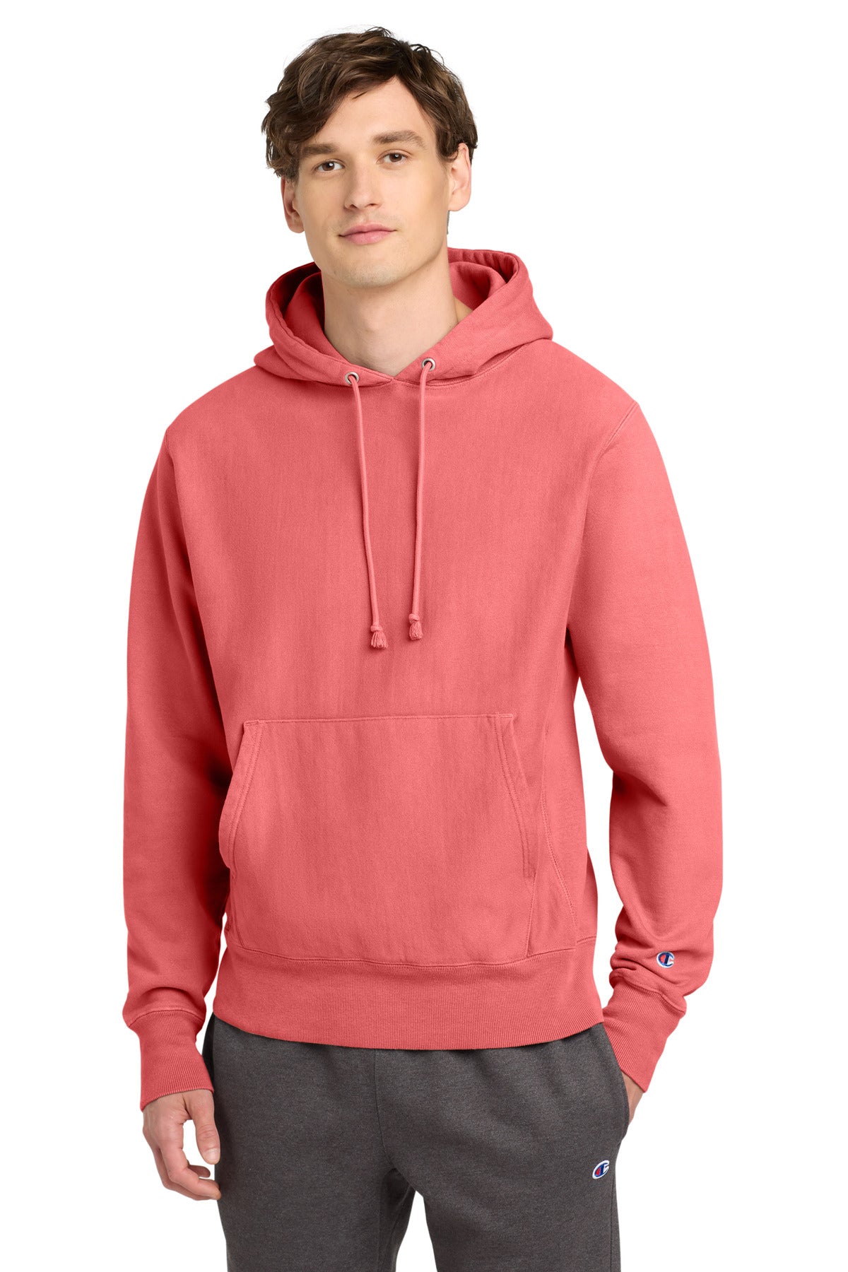 Champion® Reverse Weave® Garment-Dyed Hooded Sweatshirt