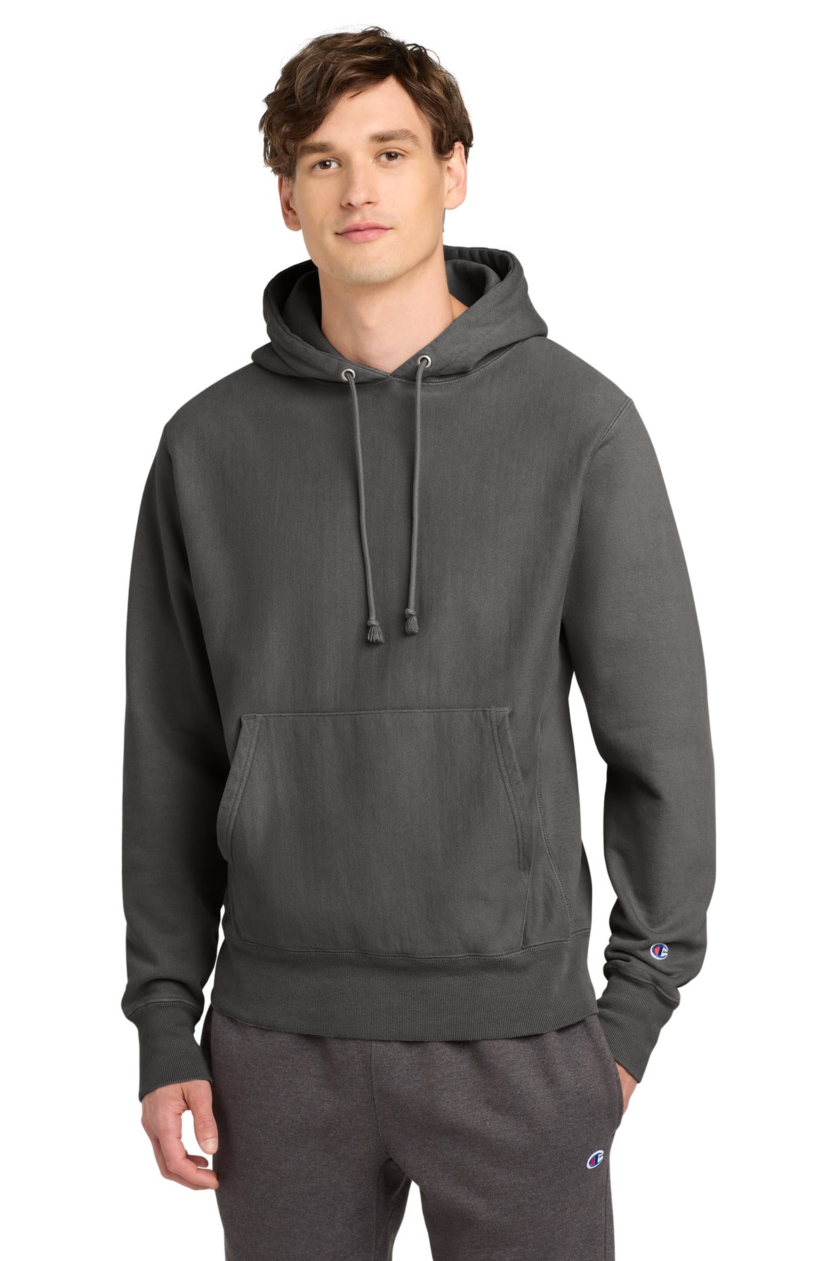 Champion® Reverse Weave® Garment-Dyed Hooded Sweatshirt