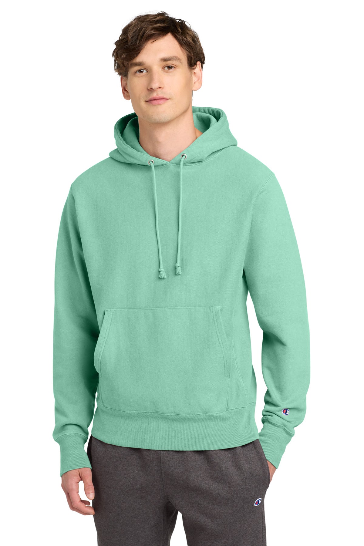 Champion® Reverse Weave® Garment-Dyed Hooded Sweatshirt