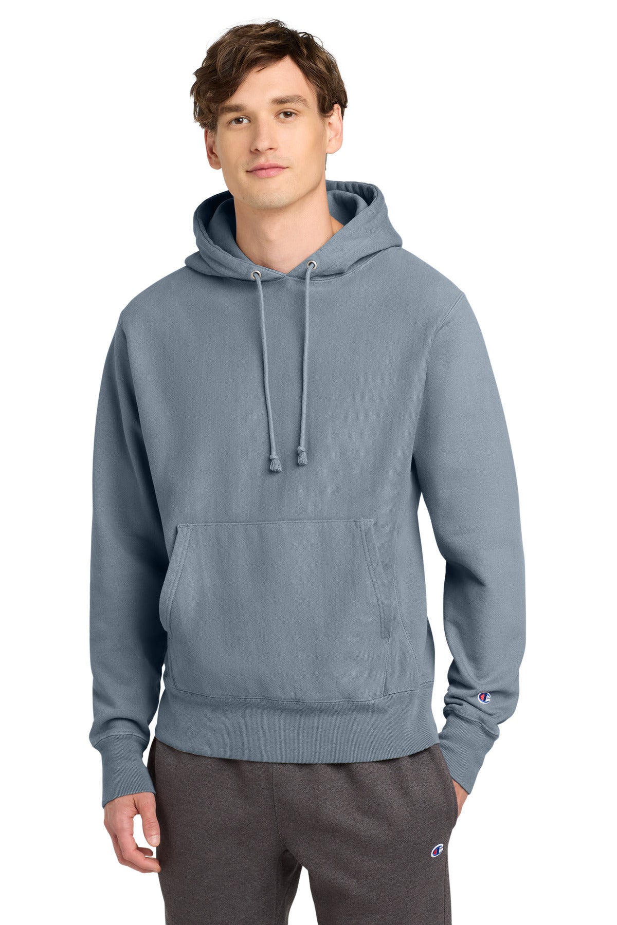 Champion® Reverse Weave® Garment-Dyed Hooded Sweatshirt
