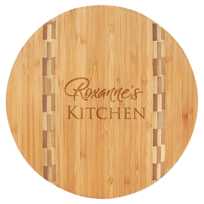 Custom Bamboo Cutting Boards with Butcher Block Inlay and Shapes