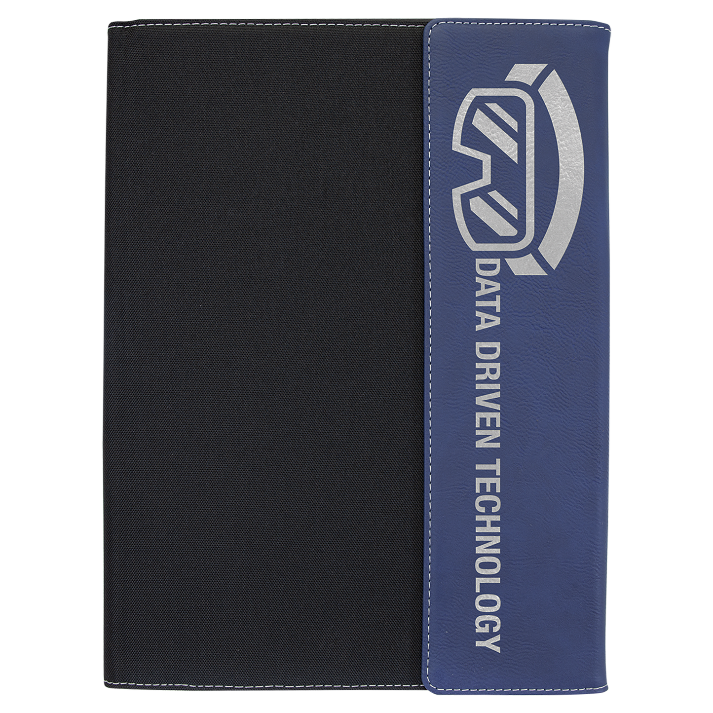 Custom Vegan Leather/Canvas Portfolio with Notepad 9 1/2" x 12" with Engraved Logo