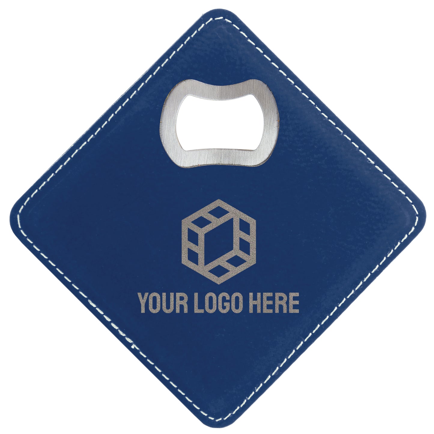 [Swag Store Ready] Custom Square Vegan Leather Bottle Opener Coaster