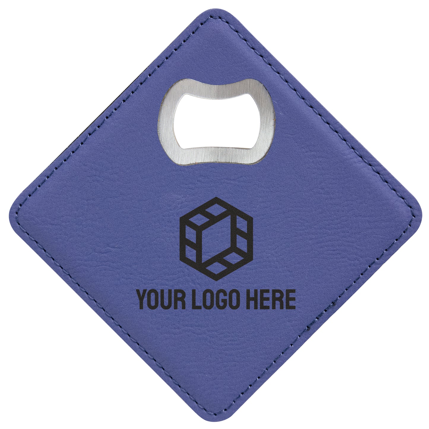 [Swag Store Ready] Custom Square Vegan Leather Bottle Opener Coaster