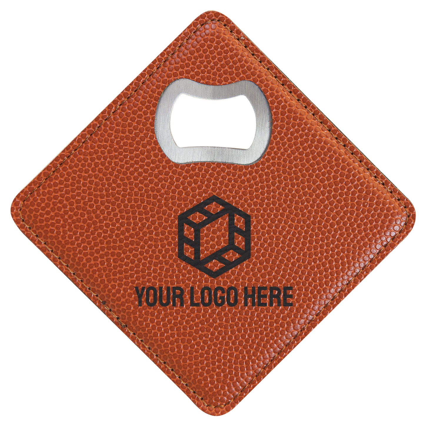 [Swag Store Ready] Custom Square Vegan Leather Bottle Opener Coaster