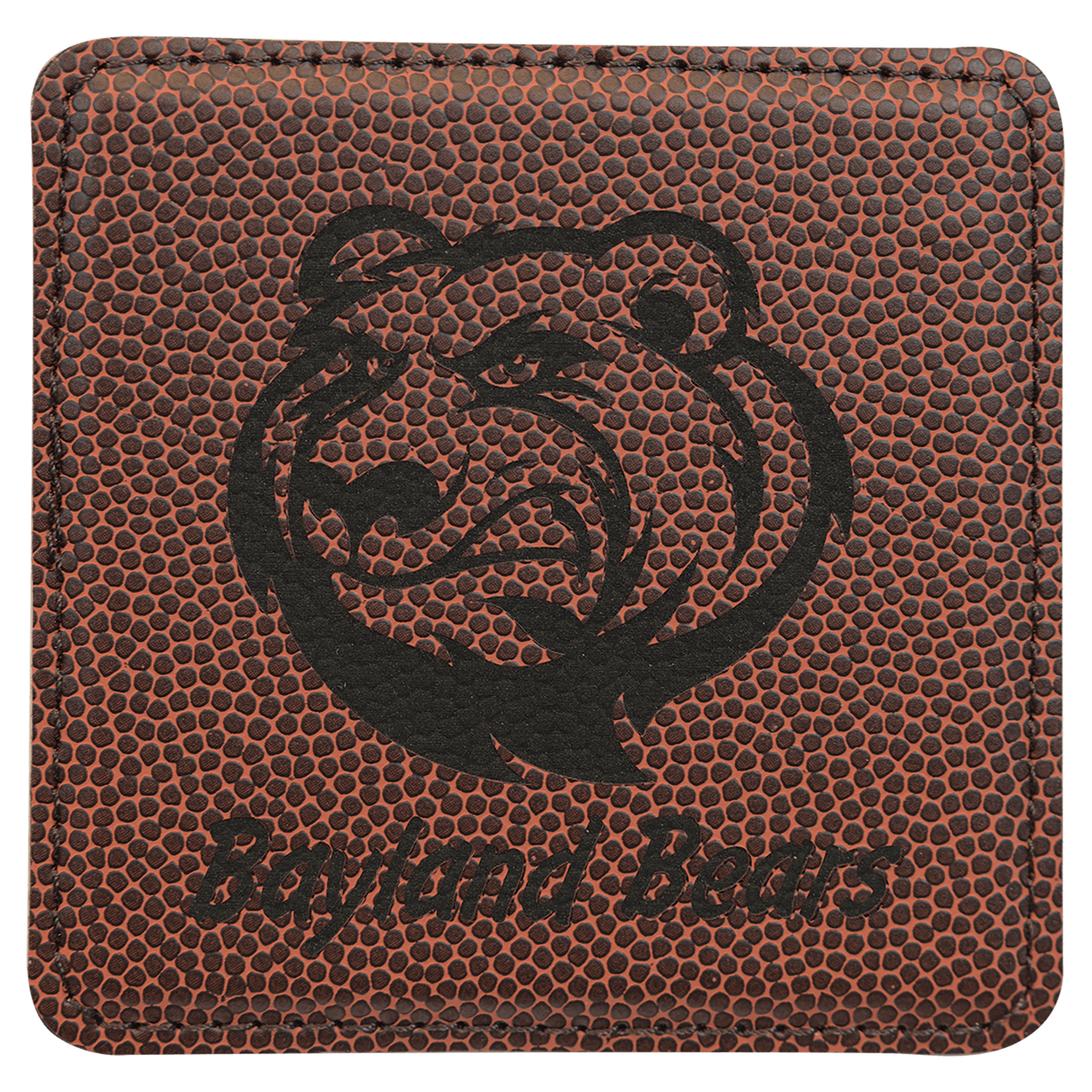 Custom Square 4" Vegan Leather Coaster Sets with Engraved Logo