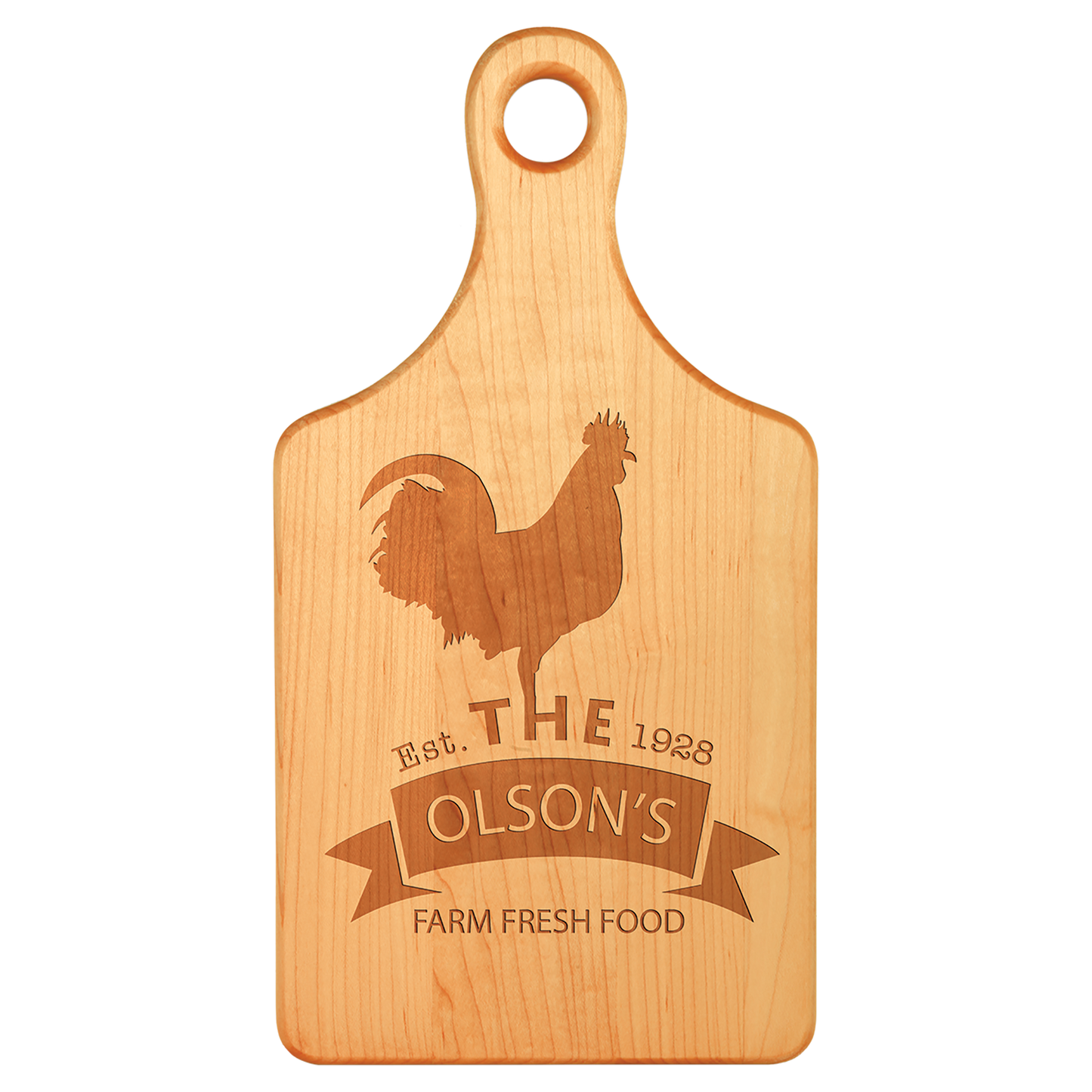 Maple Paddle Shaped Cutting Board