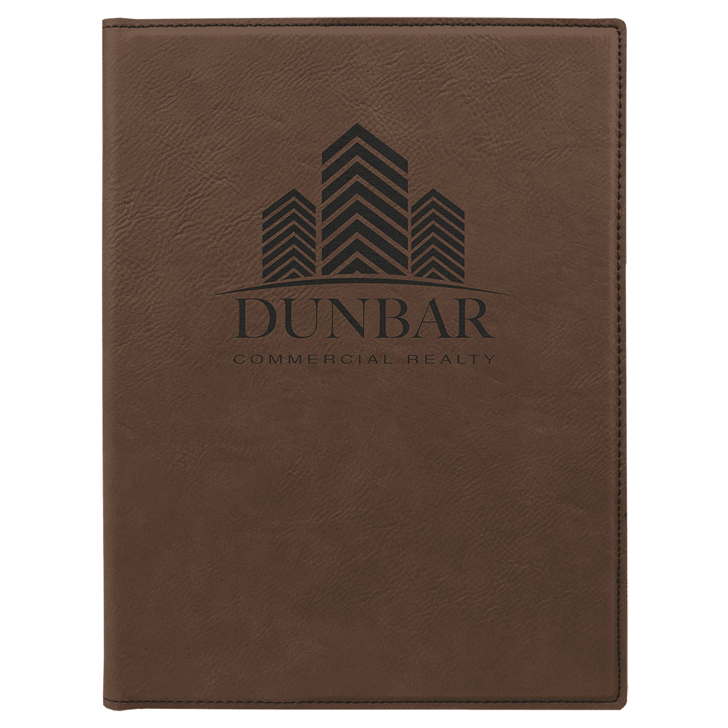 Custom 7" x 9" Vegan Leather Portfolio with Notepad and Engraved Logo