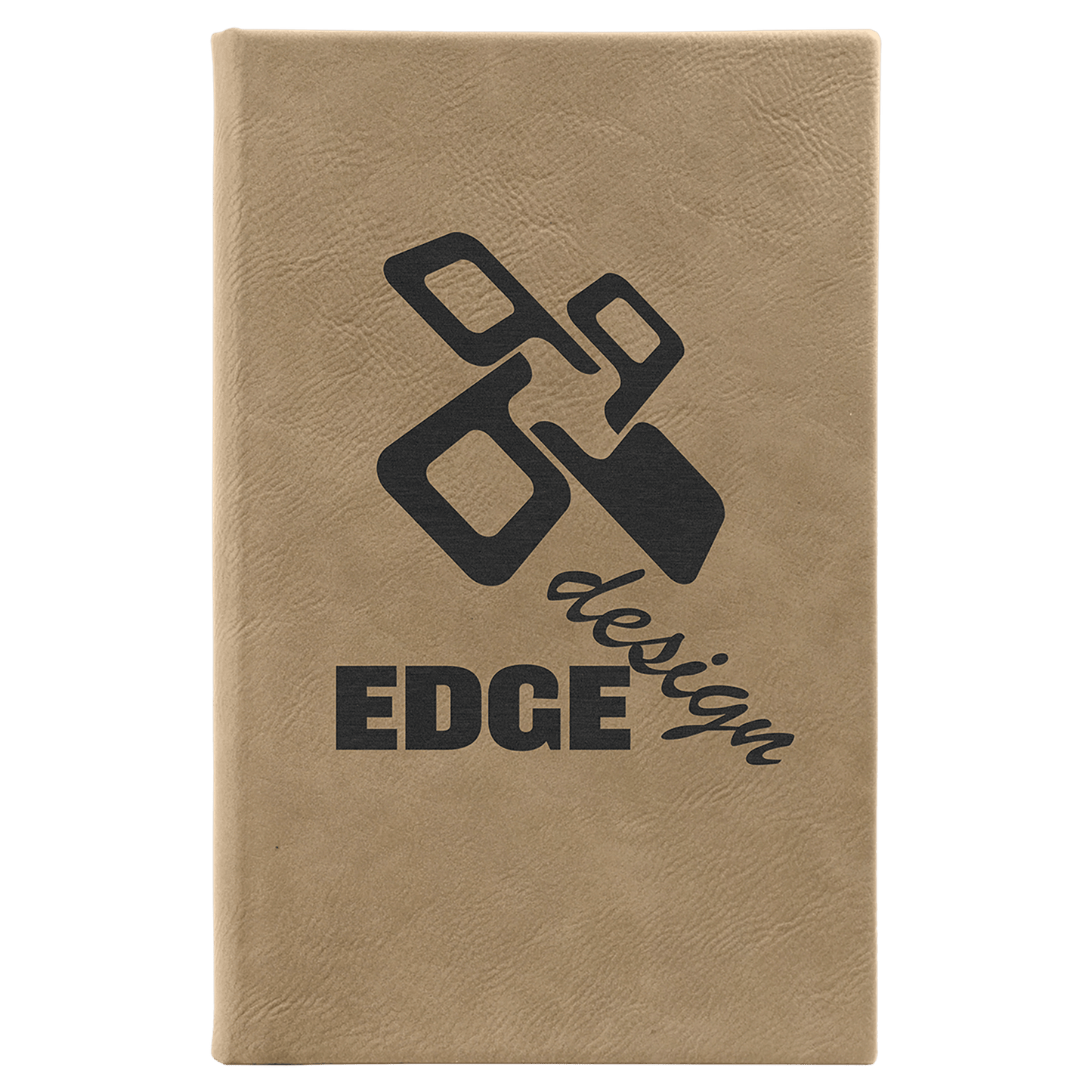 Custom 5 1/4" x 8 1/4" Vegan Leather Sketch Book with Engraved Logo