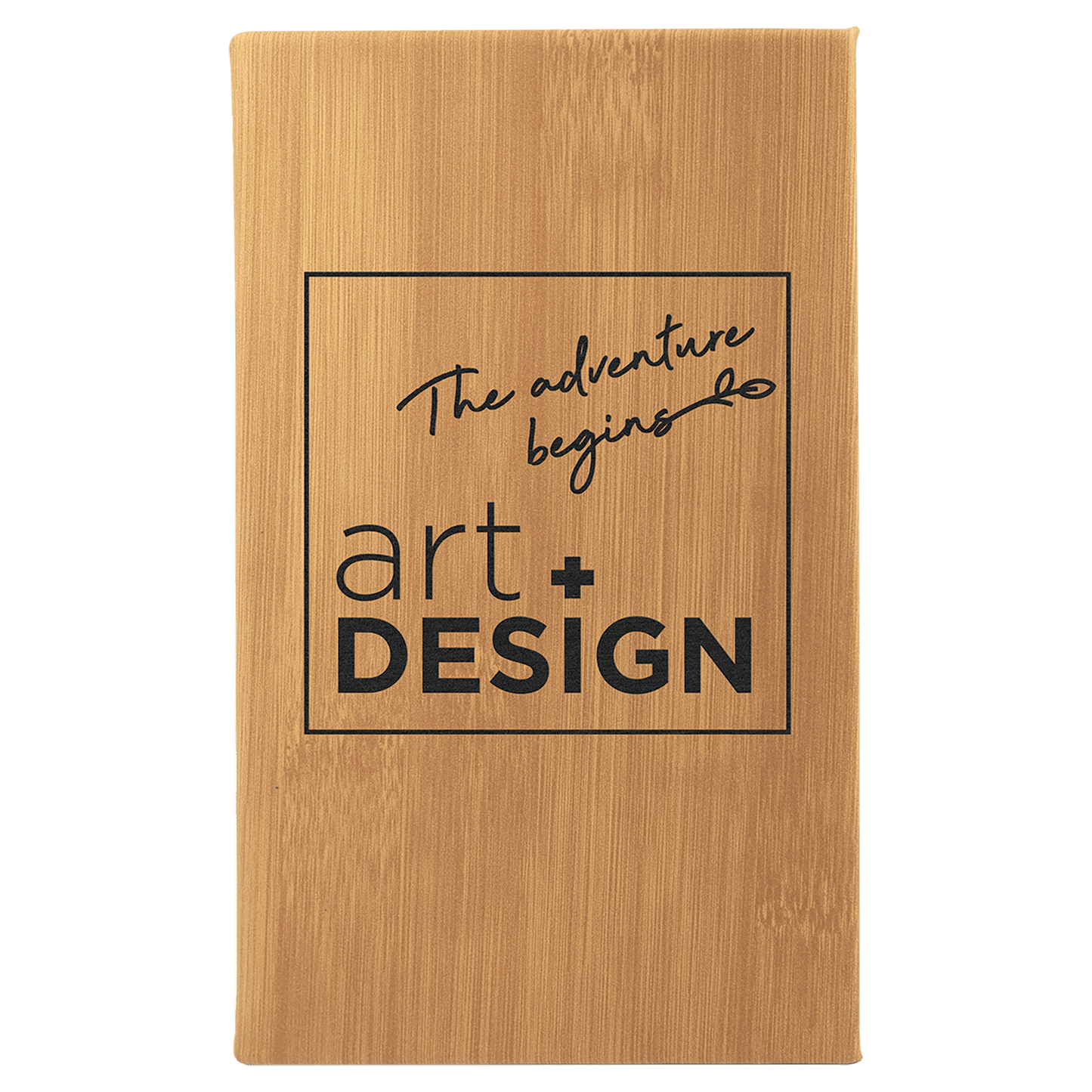 Custom 5 1/4" x 8 1/4" Vegan Leather Sketch Book with Engraved Logo