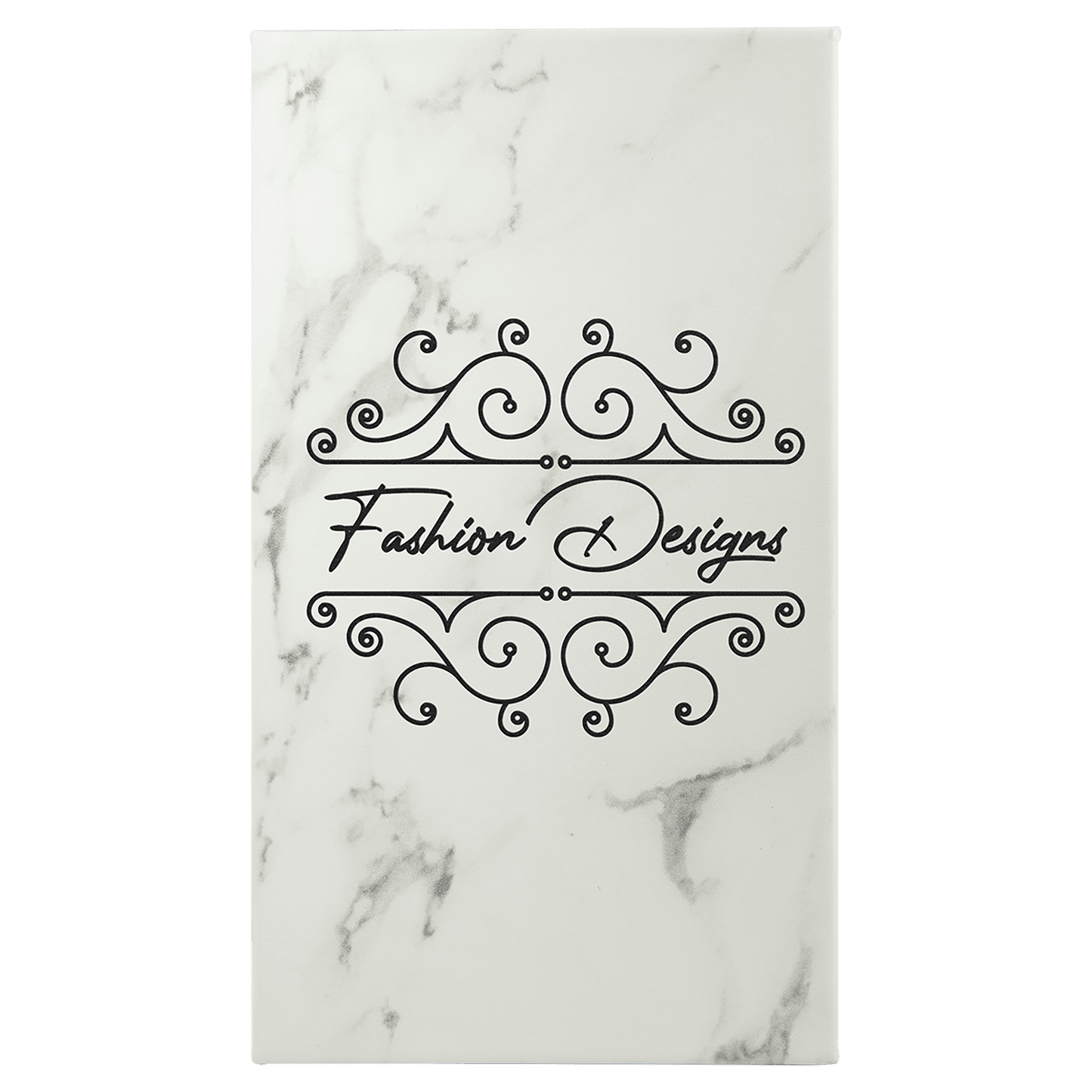 Custom 5 1/4" x 8 1/4" Vegan Leather Sketch Book with Engraved Logo