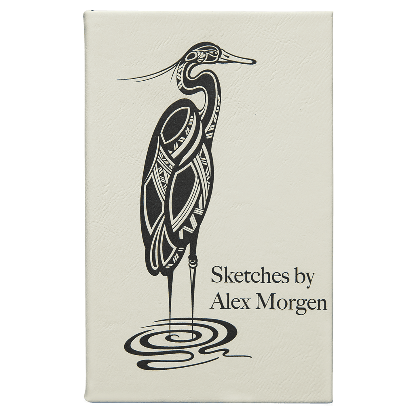 Custom 5 1/4" x 8 1/4" Vegan Leather Sketch Book with Engraved Logo