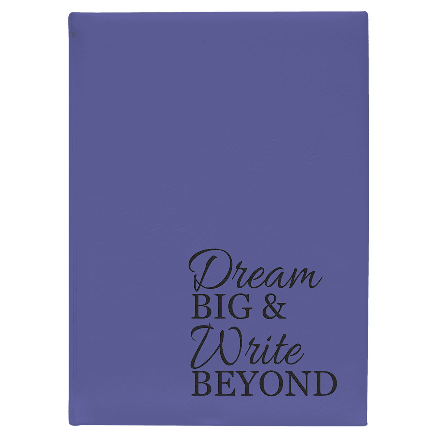 Custom 7" x 9 3/4" Vegan Leather Bound Journal with Notepad and Engraved Logo
