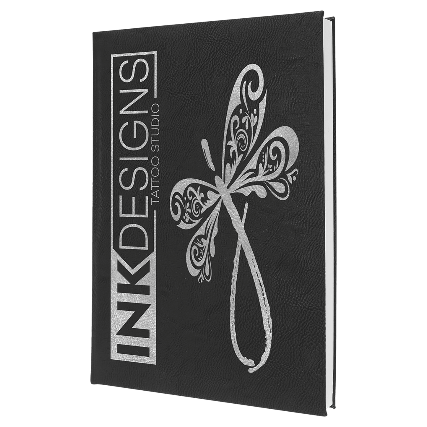 Custom 7" x 9 3/4" Vegan Leather Sketch Book with Engraved Logo