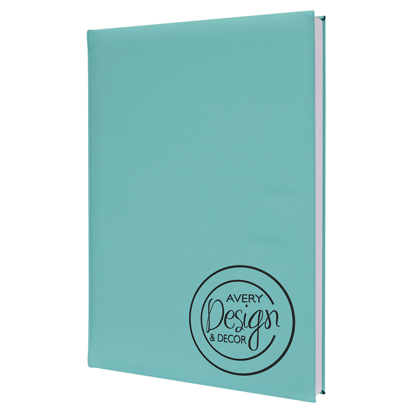 Custom 7" x 9 3/4" Vegan Leather Sketch Book with Engraved Logo