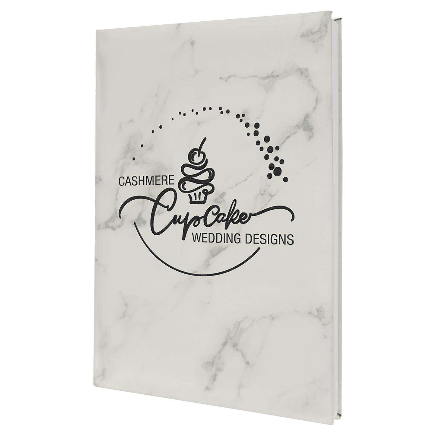 Custom 7" x 9 3/4" Vegan Leather Sketch Book with Engraved Logo