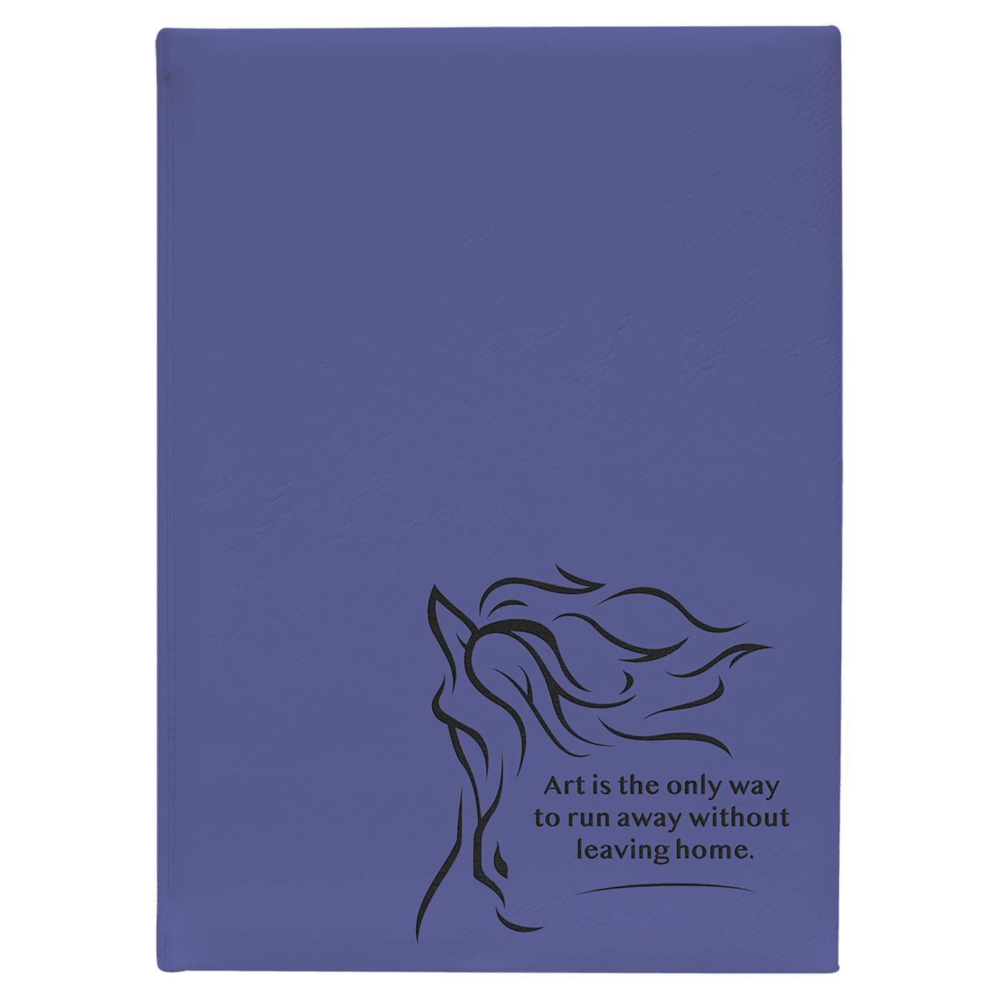 Custom 7" x 9 3/4" Vegan Leather Sketch Book with Engraved Logo