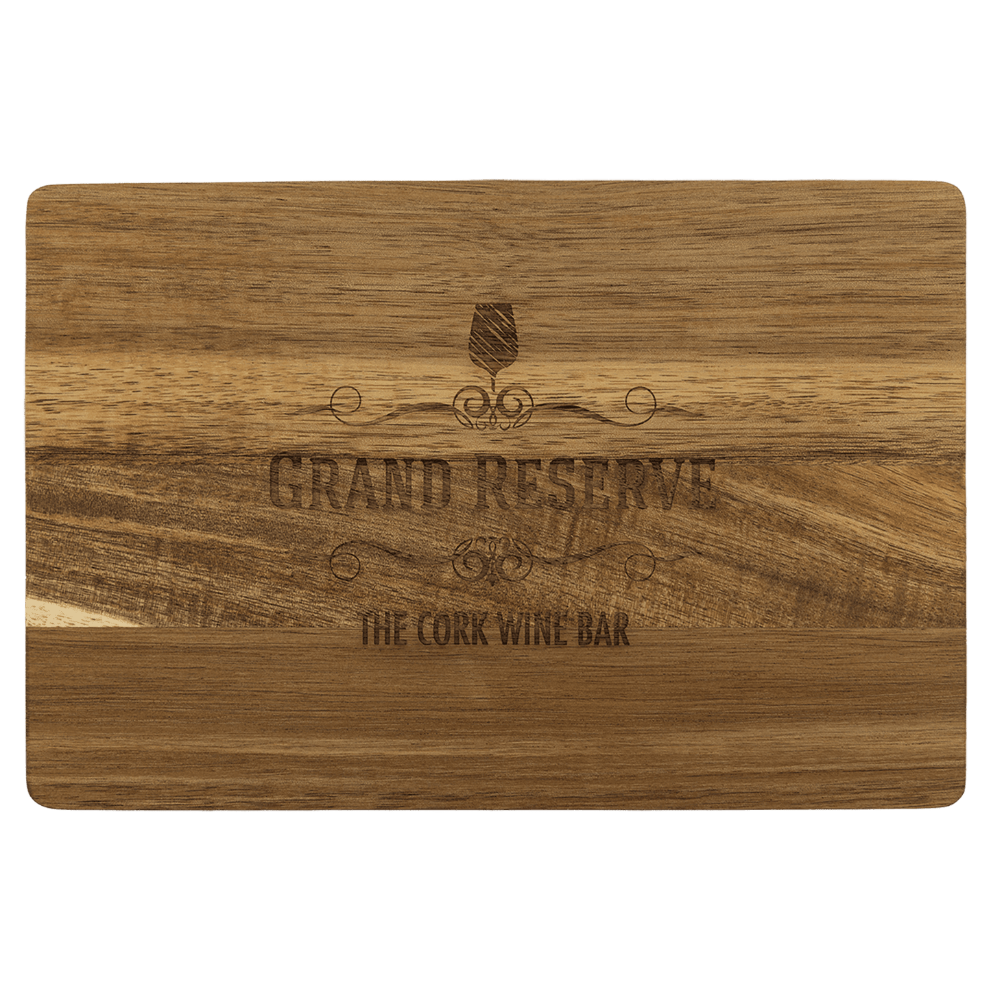 Custom Acacia Cutting Board with Engraved Logo
