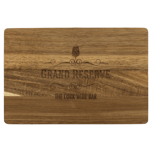 Custom Acacia Cutting Board with Engraved Logo
