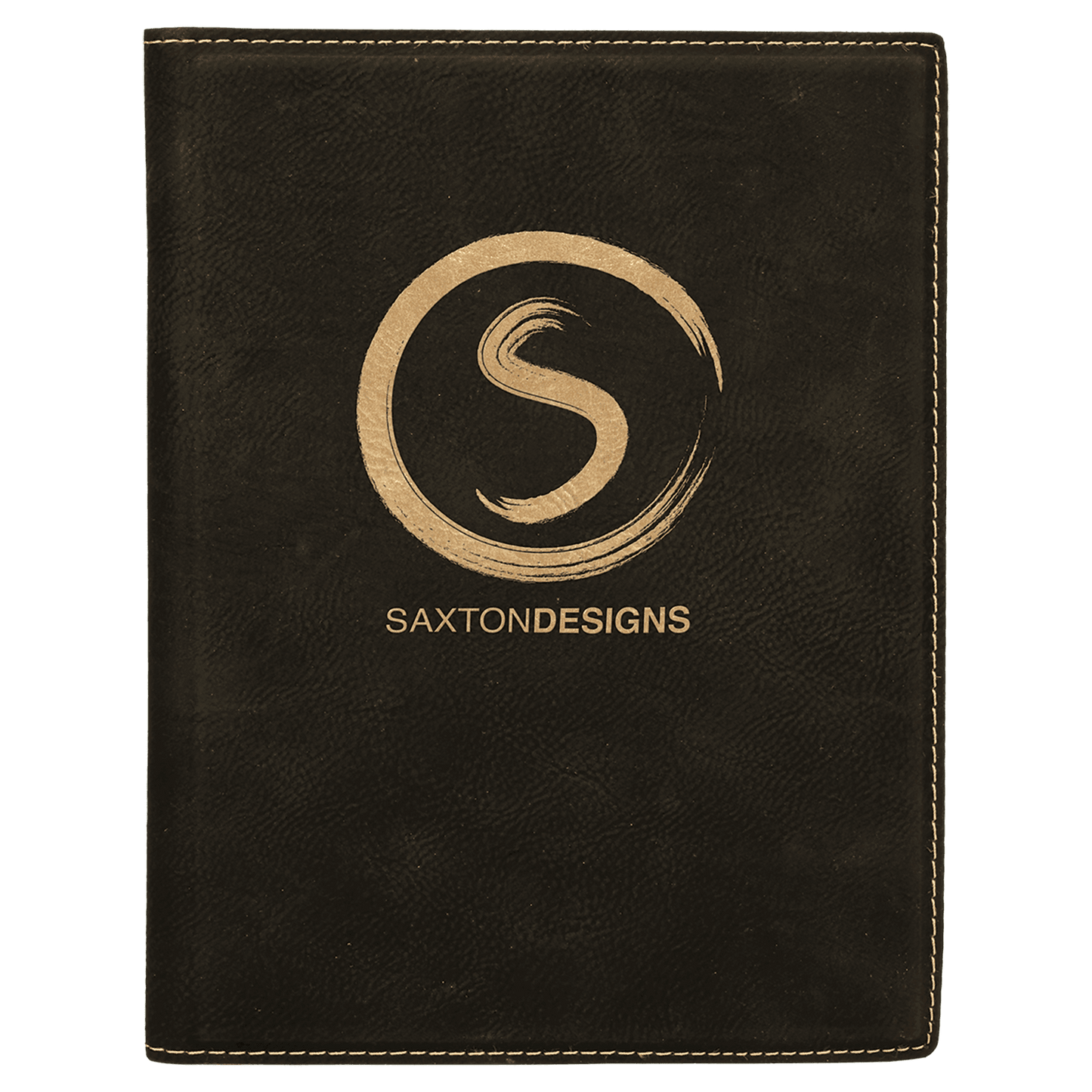 Custom 7" x 9" Vegan Leather Portfolio with Notepad and Engraved Logo