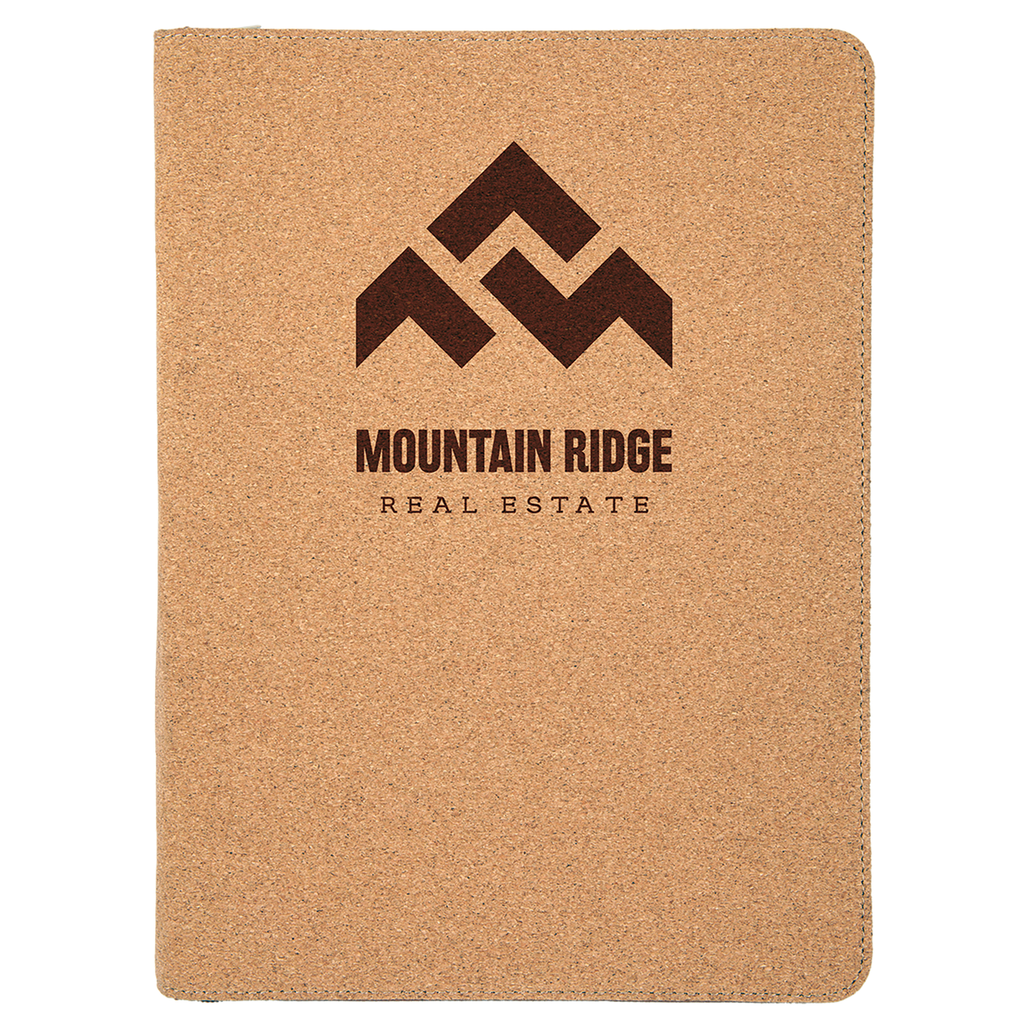Custom Vegan Leather Zipper Portfolio with Engraved Logo