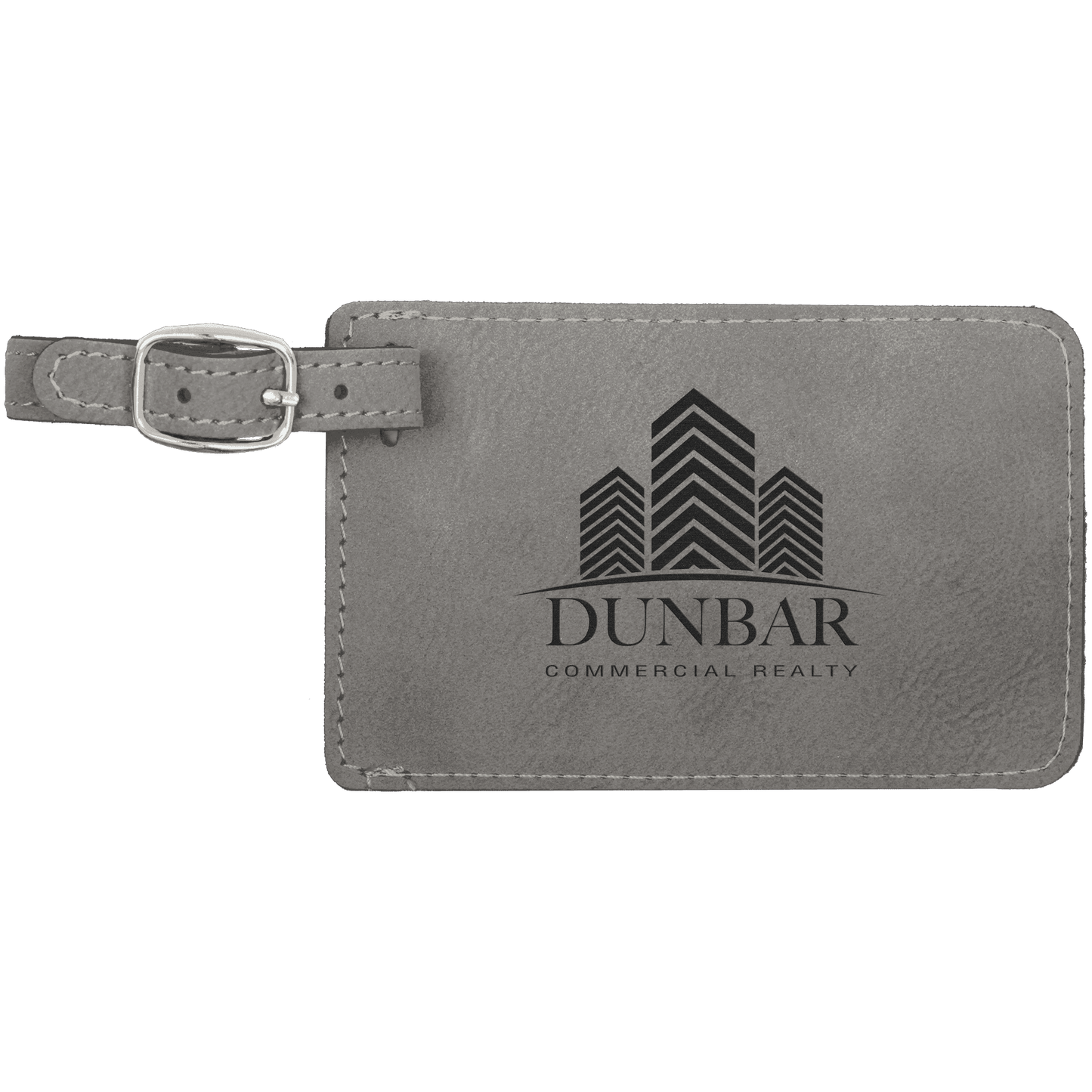 Custom Vegan Leather Luggage Tag with Laser Engraved Logo