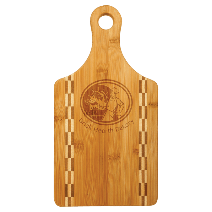 Custom Bamboo Cutting Boards with Butcher Block Inlay and Shapes