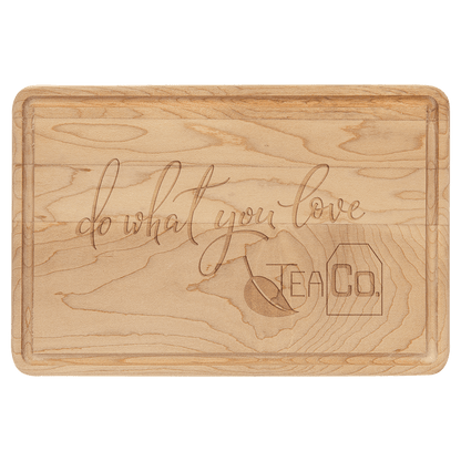 Custom Maple Cutting Board with Drip Ring with Laser Engraved Logo