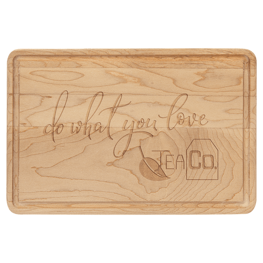 Custom Maple Cutting Board with Drip Ring with Laser Engraved Logo