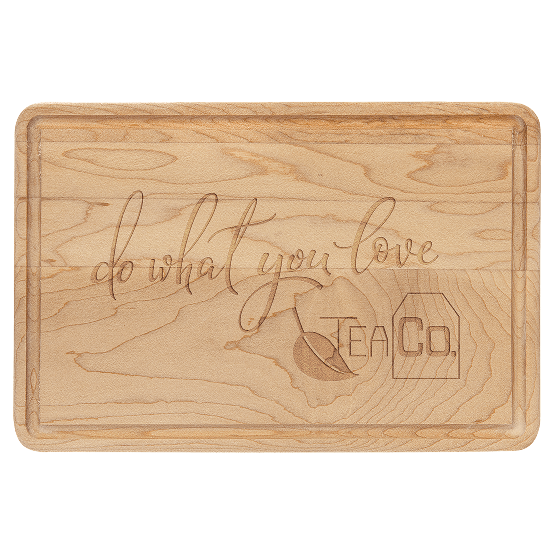 Custom Maple Paddle Cutting Board with Drip Ring