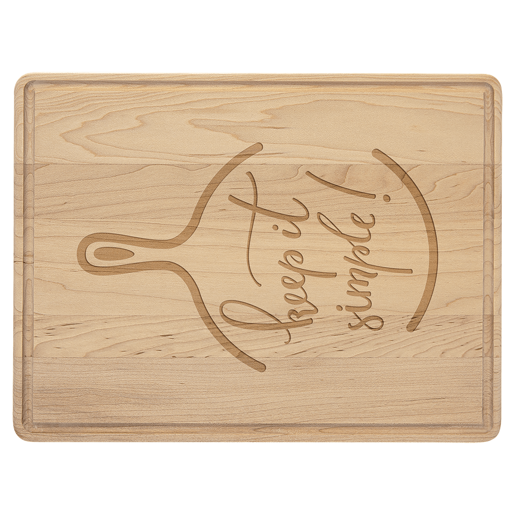 Custom Maple Paddle Cutting Board with Drip Ring - Thumbnail 3